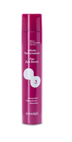 Лак д/волос сверхсильной (3) фиксации Infinity, 500 мл