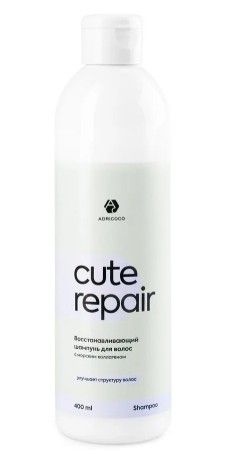 Восстанавливающий шампунь для волос ADRICOCO CUTE REPAIR с морским коллагеном, 400 мл