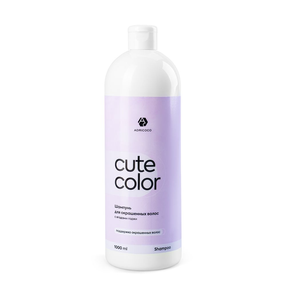 Шампунь для окрашенных волос ADRICOCO CUTE COLOR с ягодами годжи, 1000 мл